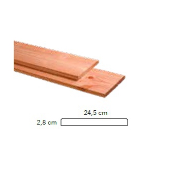 Douglas Plank 2,8X24,5X400 Onbehandeld