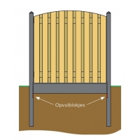 Opvulblokje Voor Betonpaal Grijs