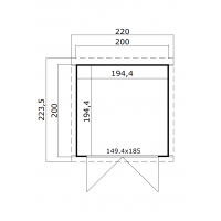 Kibo 1 Onbehandeld 200cm