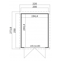 Kibo 2 Onbehandeld 250cm