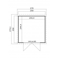 Kibo 3 Onbehandeld 250x250cm