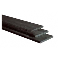 Douglas Fijnbezaagde Plank 2,5X25X500cm Zwart Geimpregneerd