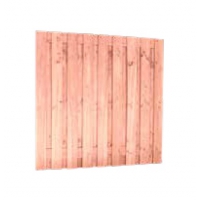 Douglas 15mm Fijnbezaagd 19 Planks Scherm 180X180cm Onbehandeld