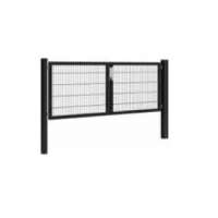 Hillfence Dubbele Poort Premium 300X100cm Zwart