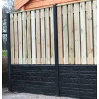 Betonpaal Motiefsysteem Antraciet 280cm Eindpaal Ongecoat