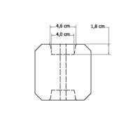 Tussenpaal ongecoat beton t.b.v. motiefplaten