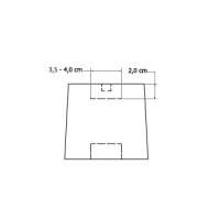 Betonpaal Grijs T.b.v. Rechtschermen 180cm Hoog Met 2 Betonplaten