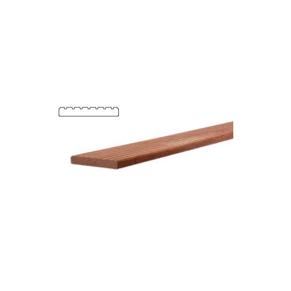 Geprofileerd Dekdeel Hardhout 2,5x395cm