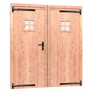Douglas Dubbele 1-Ruits Deur Kleurloos Geimpregneerd.