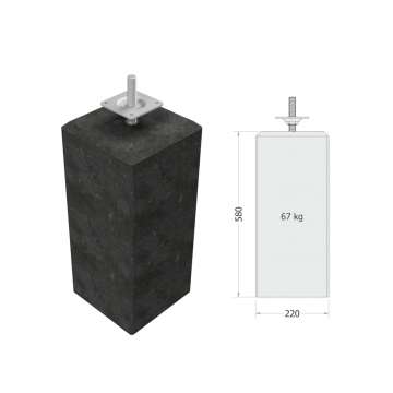 Betonpoer  XL Antraciet