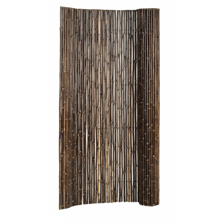 Bamboescherm Op Rol Zwart 180x180cm