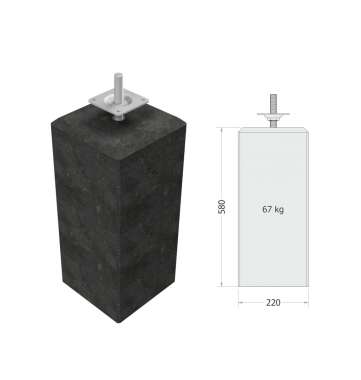 Betonpoer XL Antraciet