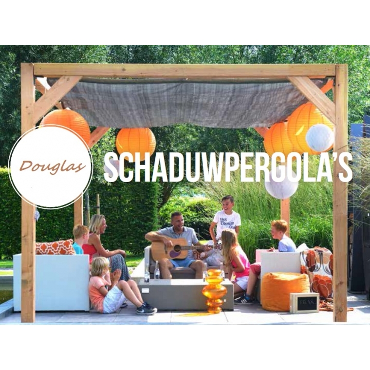 Sijpelen Spaans Het hotel Douglas Schaduwpergola Houtpakket 524cm